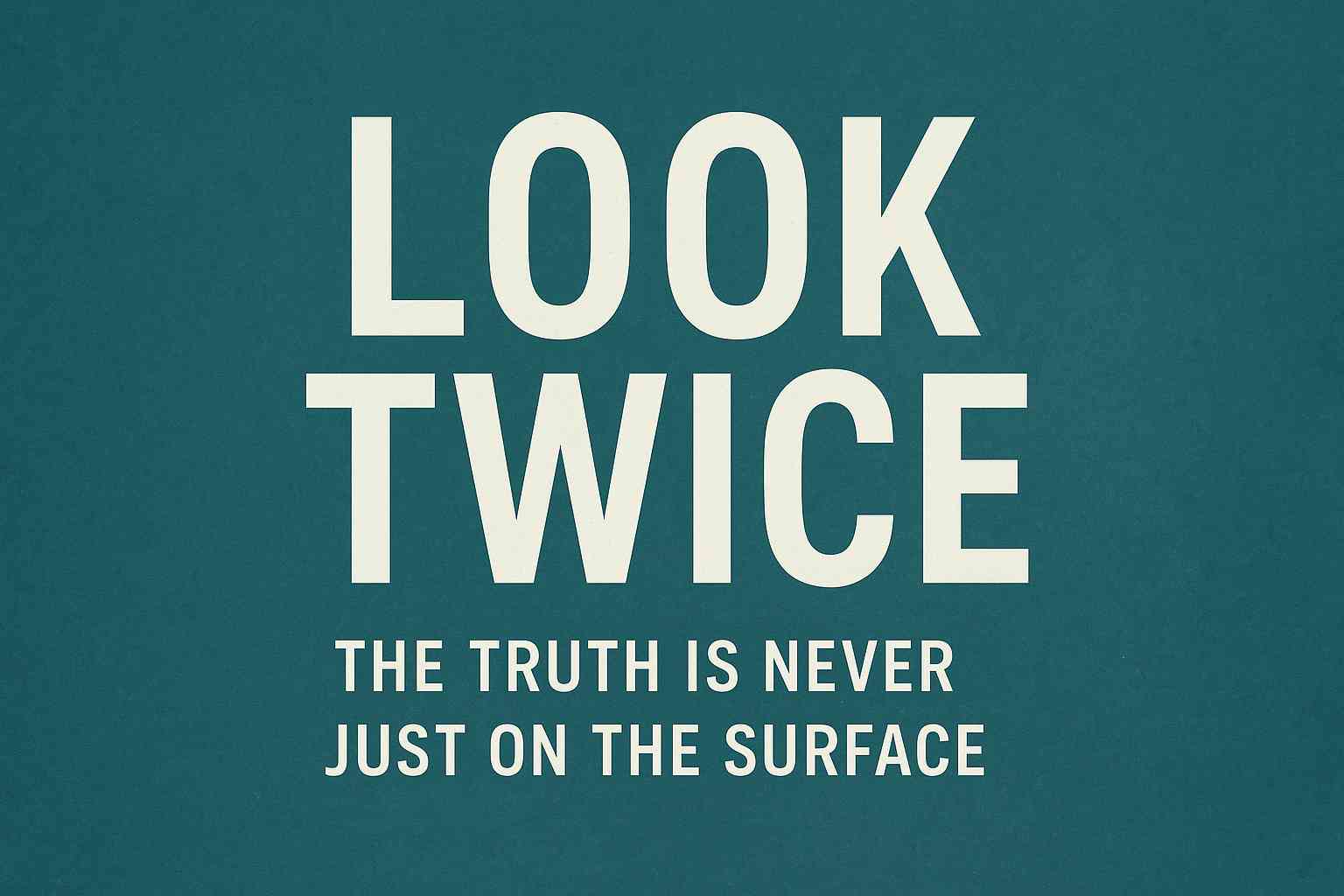 Look twice the truth is never just on the surface | MirrorLog
